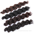 Synthetic Faux Locs Curly Ocean Wave Hair Extensions